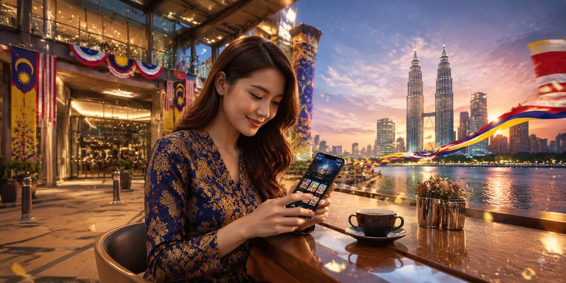 Pemain Kuala Lumpur bermain slot dalam talian cp500 menggunakan telefon pintar di bandar raya